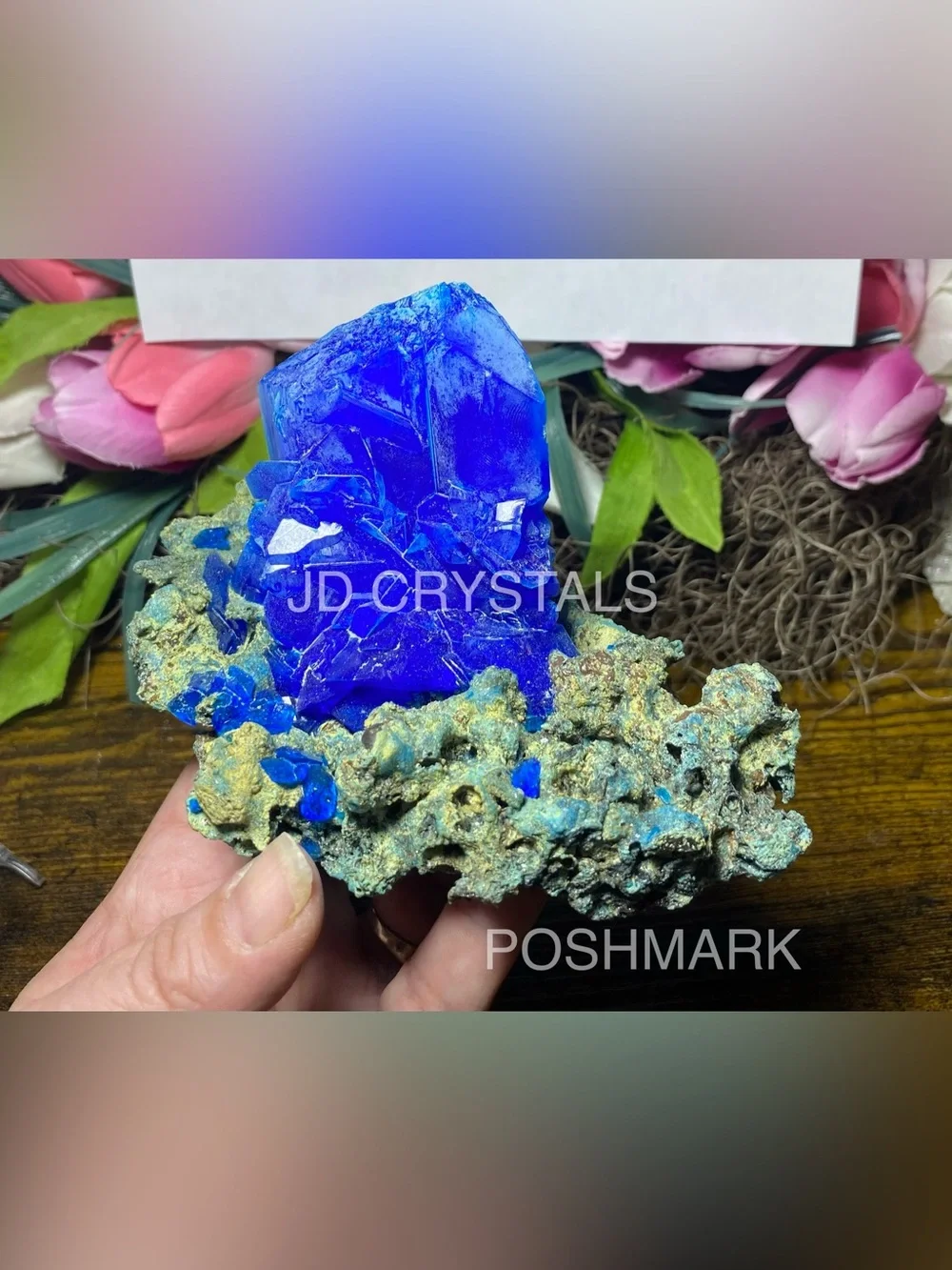 Blue Chalcanthite On Matrix